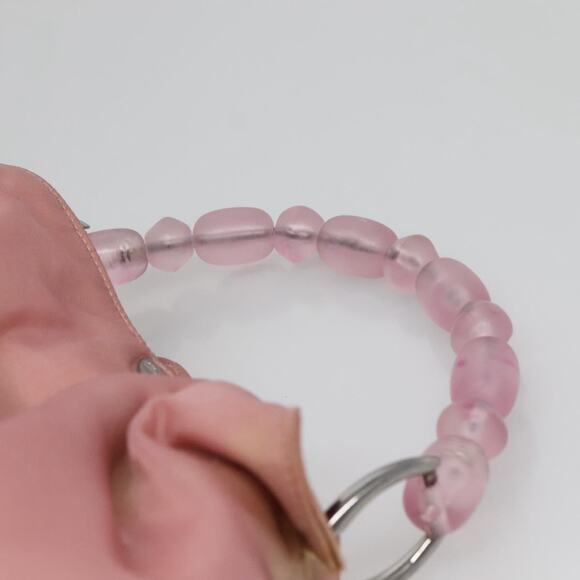 DIOR Maris Pearl Hand Bag Nylon Pink - Picture 8 of 12